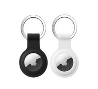 Frogetu 2 fundas para Airtag, llavero, funda de silicona, soporte, colgante de Apple, colgante Air Tages