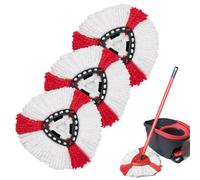 Frogetu 3 Piezas Recambio de Mopa de Microfibra,Cabezales de Microfibra de Repuesto,Compatible con O-Cedar Easy Wring Turbo Fregona Giratoria,para Todo Tipo de Suelos