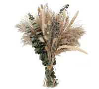Frogetu 63PCS Pampas Secas Decoracion,Flores Secas Decorativas,Pampas Secas Decoracion Grandes,Decoracion Mesa Comedor,Pampas,Ramo Flores Secas,Flores Secas Naturales,Hojas de Eucalipto Lavanda Boho