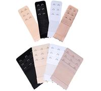 Frogetu 8 Piezas Extensor de Sujetador,Correa de Extensión del Sujetador 3 Filas 2 Ganchos 3 Ganchos,Suave Cómodo y Elástico Extensor de Sujetador,Adecuado para Mujeres