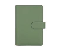 Frogetu Archivador de Documentos A5,Carpeta Anillas A5 De Cuero, Carpeta A5 De 6 Anillas,Carpeta De Cuaderno Recargable Anillas,para Papel de Relleno A5 (papel interior no incluido)