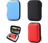 Frogetu Caja De Almacenamiento De PóQuer De Cartas,3 Piezas Organizador Portátil Impermeable Que,Mini Cajas De Tarjetas Cerradas, aja de Almacenamiento para Tarjetas(Rojo, Azul y Negro)