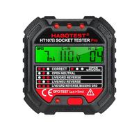 Frogetu Comprobador de Enchufe,Probador de Enchufes Electricos,6 Tipos de Diagnóstico de Averías,Detector de Voltaje,Examinar Circuito y Probar Estado del Diferencial,CAT.II 300V