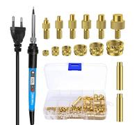 Frogetu Inserto roscado,130 Piezas M2/M3/M4/M5/M6/M8 Remaches Roscados,Insertos Roscados de Ajuste Térmico,Para Componentes de Impresión 3D y Piezas de Plástico