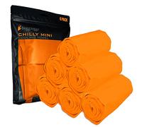 FROGG TOGGS Chilly Pad Cooling Towel Multi Pack Toalla de refrigeración, Naranja, Paquete de 6, 29"x3" Unisex