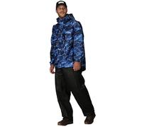 FROGG TOGGS Traje de lluvia clásico All-Sport para hombre, impermeable, transpirable, camuflaje, azul marlin/negro, talla L