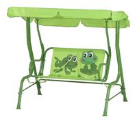 Froggy Columpio Infantil Acero Verde Poliéster 115x118cm Jardín Muebles Rana
