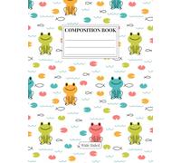 Froggy Fun - Wide Ruled Composition Book: 7.5” x 9.75” 100 Page School Notebook for Kids | Cute Frog Themed Journal for Boys, Girls, and Teens | Back ... Cover (Little Noodlings ~ Froggy Fun)