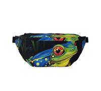 Froggy in Pond - Riñonera cruzada para correr, ciclismo al aire libre, multicolor, Talla única, Mochila de senderismo
