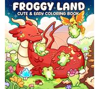 Froggy Land: A Coloring Book for Adults and Teens Featuring Cheerful Frogs, Cute Character, and Cozy Adventures for Relaxation