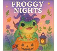 Froggy Nights: Cute Kawaii Frog Coloring Book: 40 Adorable Summer and Halloween Pages for Kids, Teens, and Adults
