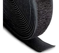 FrogJim cinta de bucle para coser negra, 20 mm de ancho, rollo de 5 m felpa no autoadhesivos KRNSL5