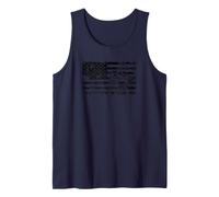 Frogman - Bandera Americana Negra Envejecida Camiseta sin Mangas
