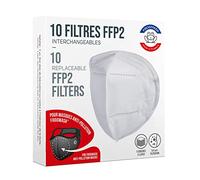 FROGMASK - Juego de 10 filtros FFP2-5 capas - Talla única - Para la máscara de control de la polución reutilizable FROGMASK solamente