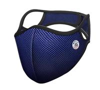 FROGMASK - Mascarilla antipolución, antipolen y antipolvo - Ciclismo - Motociclismo - Unisex - Lavable - Reutilizable - Azul - + 1 filtro FFP2 - Fabricada en Francia - Talla L