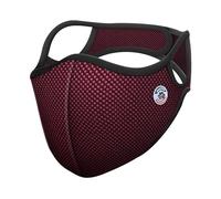 FROGMASK - Mascarilla antipolución y antipolen - Lavable y reutilizable - Unisex - Para ciclismo y moto - Color burdeos - Con 1 filtro FFP2 - Talla L