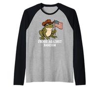 Frogs Against Fascism Anti-Fascism Off to Fight Fascism Frog Camiseta Manga Raglan