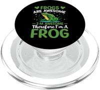 Frogs Are Awesome Im Awesome Therefore Im A Frog PopSockets PopGrip para MagSafe