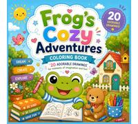 Frog's Cozy Adventures: 20 Fun Coloring Pages of a Cute Frog's Everyday Adventures for kids ages 4-8