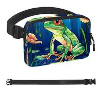 Frogs in the Water-1614 - Riñonera de estilo unisex: riñoneras de moda, bolsas cruzadas deportivas delgadas a la moda para correr, senderismo, senderismo, mujer, hombre, multicolor, 4 x 23 x 15 cm,