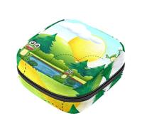 Frogs Living by The Pond - Kit de primera menstruación para niñas, bolsa menstrual de tampón, soporte para almohadilla de lactancia con cremallera, organizador de servilletas sanitarias