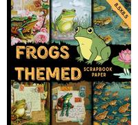 Frogs themed scrapbook paper: cute toads in nature patterns with lily pads backgrounds perfect for scrapbooking, junk jounals, card making, and other DIY projects