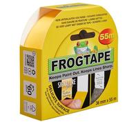 FrogTape Delicate Cinta de Carrocero Washi Amarilla 36mm x 55m, Tecnología PaintBlock, Cinta de Pintor para Superficies Sensibles y Papel Pintado, Retirada Sin Residuos 60 Días, Bordes Nítidos