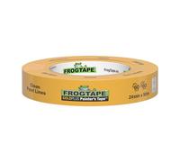 FrogTape GoldPlus Cinta de Carrocero Washi 24mm x 50m, Cinta de Pintor para Interior y Exterior, Removible Sin Residuos 60 Días, Cinta Adhesiva Resistente a los Rayos UV, Bordes Muy Limpios