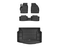 FROGUM ProLine 3D Un Juego de Alfombrillas de Goma para Coche y cubeta Maletero con Logo Alfombras para Toyota Yaris IV Desde 2020| Los Bordes más Altos