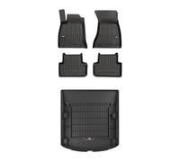 FROGUM ProLine 3D Un Juego de Alfombrillas de Goma para Coche y cubeta Maletero con Logo Alfombras para Audi A5 Sportback F5 2016-2024| Los Bordes más Altos