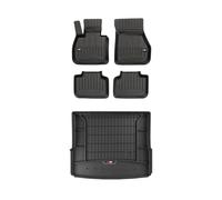 FROGUM ProLine 3D Un Juego de Alfombrillas de Goma para Coche y cubeta Maletero con Logo Alfombras para BMW X1 F48 2015-2022| Los Bordes más Altos