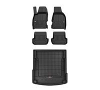 FROGUM ProLine 3D Un Juego de Alfombrillas de Goma para Coche y cubeta Maletero con Logo Alfombras para Audi A4 B6 2000-2006| Los Bordes más Altos