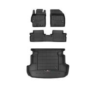 FROGUM ProLine 3D Un Juego de Alfombrillas de Goma para Coche y cubeta Maletero con Logo Alfombras para Toyota Corolla X 2006-2013| Los Bordes más Altos