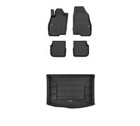 FROGUM ProLine 3D Un Juego de Alfombrillas de Goma para Coche y cubeta Maletero con Logo Alfombras para Alfa Romeo Mito 2008-2018| Los Bordes más Altos