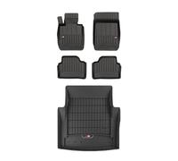 FROGUM ProLine 3D Un Juego de Alfombrillas de Goma para Coche y cubeta Maletero con Logo Alfombras para BMW Serie 3 E90 2004-2012| Los Bordes más Altos