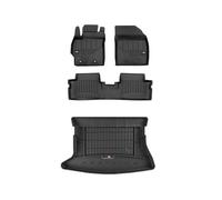 FROGUM ProLine 3D Un Juego de Alfombrillas de Goma para Coche y cubeta Maletero con Logo Alfombras para Toyota Auris I 2006-2012| Los Bordes más Altos