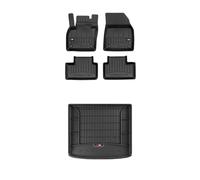 FROGUM ProLine 3D Un Juego de Alfombrillas de Goma para Coche y cubeta Maletero con Logo Alfombras para Volvo XC40 Desde 2017| Los Bordes más Altos