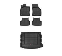 FROGUM ProLine 3D Un Juego de Alfombrillas de Goma para Coche y cubeta Maletero con Logo Alfombras para Seat Leon III Cupra 2012-20| Los Bordes más Altos