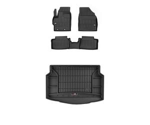 FROGUM ProLine 3D Un Juego de Alfombrillas de Goma para Coche y cubeta Maletero con Logo Alfombras para Toyota Yaris IV Desde 2020| Los Bordes más Altos