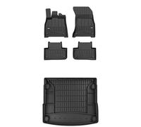 FROGUM ProLine 3D Un Juego de Alfombrillas de Goma para Coche y cubeta Maletero exclusivas Alfombras para Audi Q5 II 2016-2024 | Los Bordes más Altos