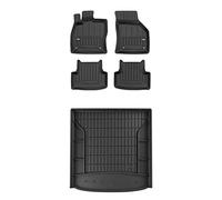 FROGUM ProLine 3D Un Juego de Alfombrillas de Goma para Coche y cubeta Maletero exclusivas Alfombras para Volkswagen Golf VII 2012-2020 | Los Bordes más Altos