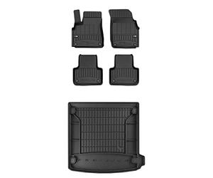 FROGUM ProLine 3D Un Juego de Alfombrillas de Goma para Coche y cubeta Maletero exclusivas Alfombras para Audi Q8 Desde 2018 | Los Bordes más Altos