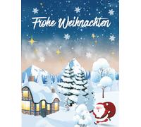 Frohe Weihnachten: mit niedlichen Tieren, Weihnachtsbäumen und Geschenke zum Ausmalen