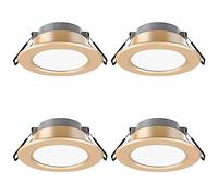FROIDEXG Downlight Led Focos Empotrados Comerciales para El Hogar Sala De Estar Dormitorio Lámpara De Techo Antideslumbrante Dorada 3W5W7W Aluminio PC Puede Luces 1 Paquete / 4 Paquetes