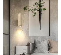 FROIDEXG Lámpara De Pared Travertino Amarillo Luz De Pared Madera Nórdica Montaje En Pared Aplique De Pared Para Sala De Estar Comedor Dormitorio 1 Paquete / 2 Paquetes