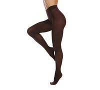 Frola Nur die Medias para mujer 80 DEN, opacas, microfibra suave, café, S-M