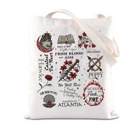From Blood And Ash Merch FBAA - Bolsa de mano para amantes de los libros JLA Literature Gift Miss Willa Colyns Book Club Tote para fans, Flesh Fire Reino Unido, 14.56INCHES