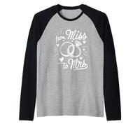 from Miss to Mrs - Anillo de Compromiso para Despedida de Soltera Camiseta Manga Raglan