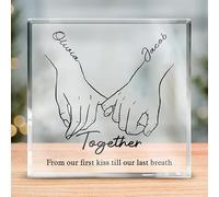 From Our First Kiss Till Our Last Breath, placa acrílica personalizada para parejas, placa de aniversario de San Valentín, regalo del día de San Valentín para ella, regalo de esposa de marido en
