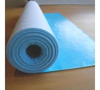 From Plain to Beautiful in Hours AlphaCover - Muestra de revestimiento protector de suelo azul, 20 x 20 pulgadas, protector de suelo autoadhesivo para mudanzas y construcción, impermeable y